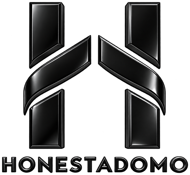Honestadomo · logotipo 3D negro